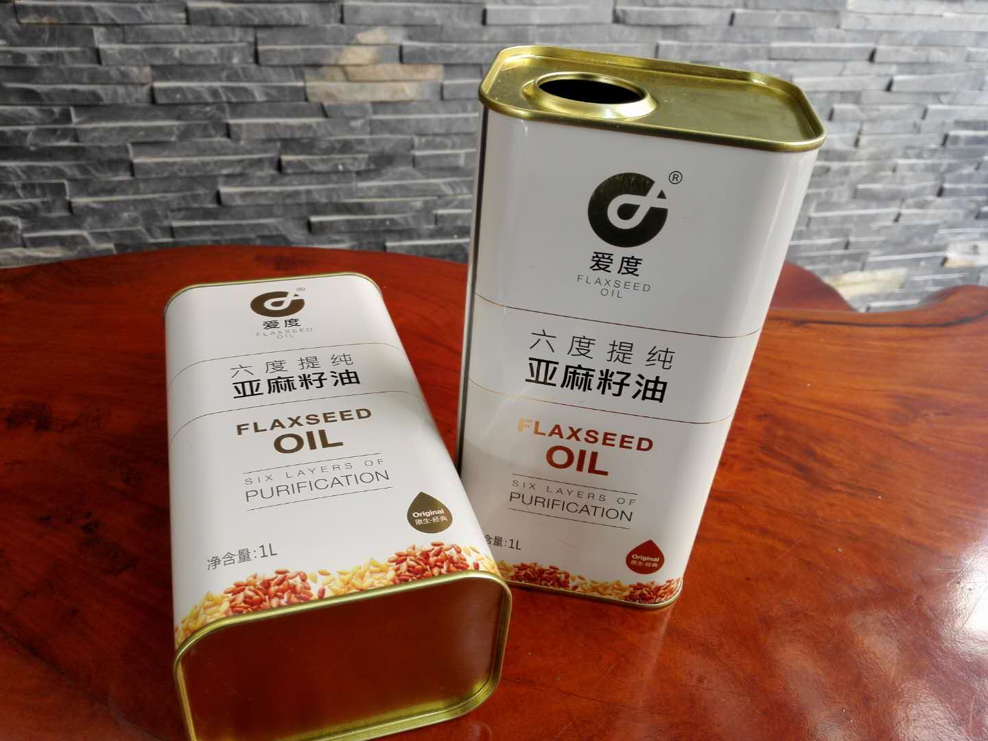 河北愛(ài)度亞麻籽油鐵罐