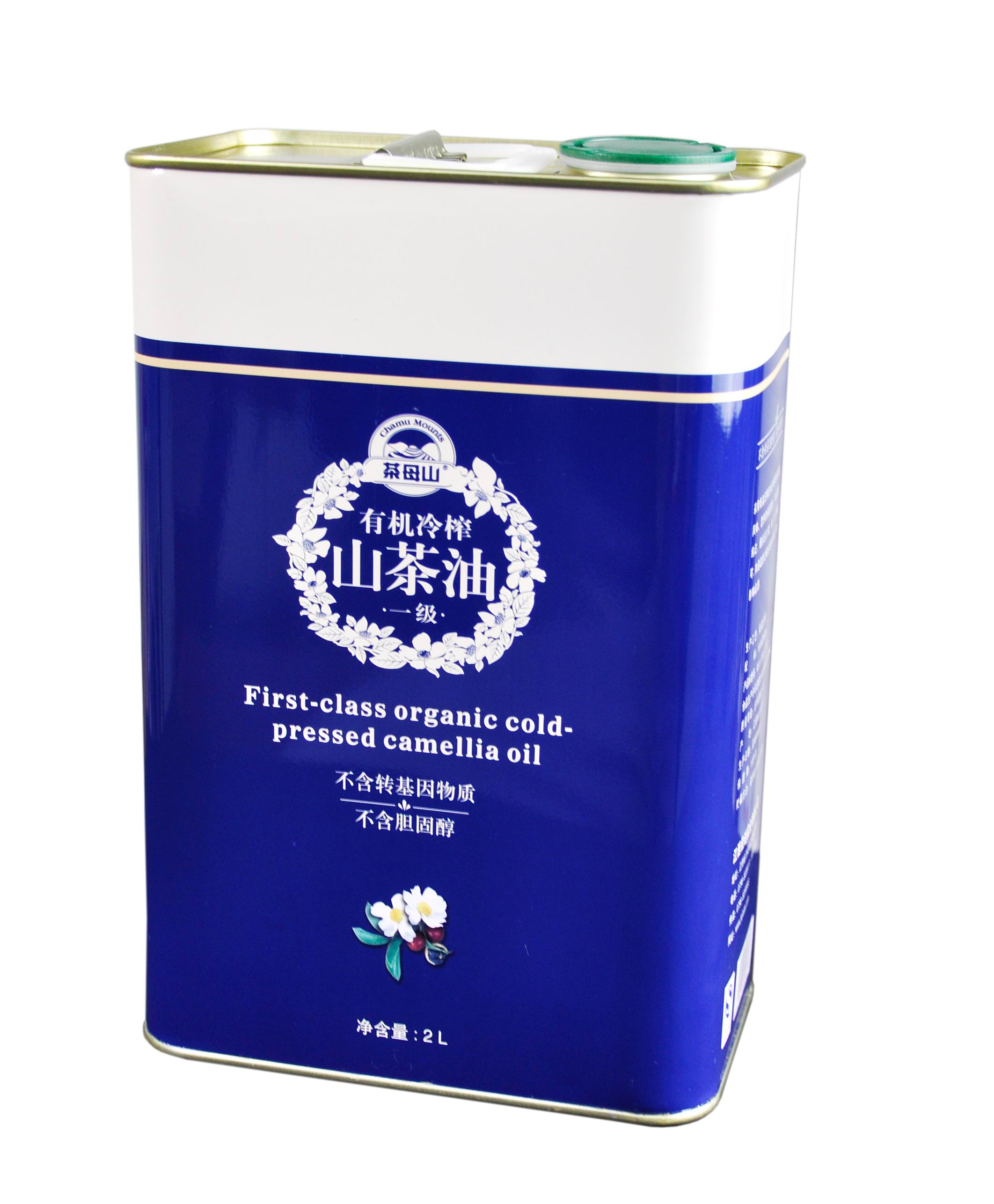 2升有機(jī)冷榨山茶油鐵桶 江西茶油鐵罐包裝廠