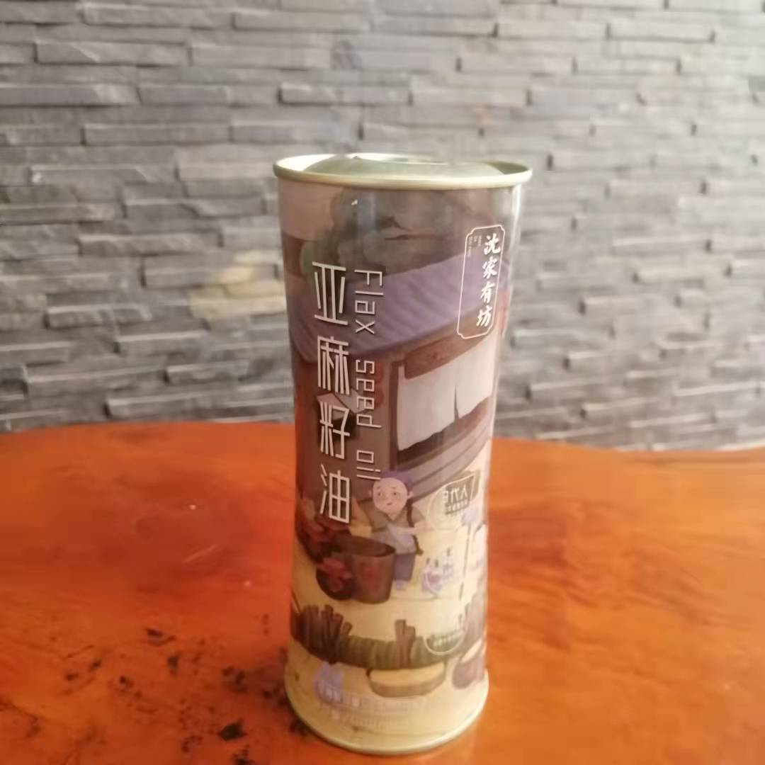 品質(zhì)印花食用油創(chuàng)意鐵罐 圓形母嬰油鐵罐包裝