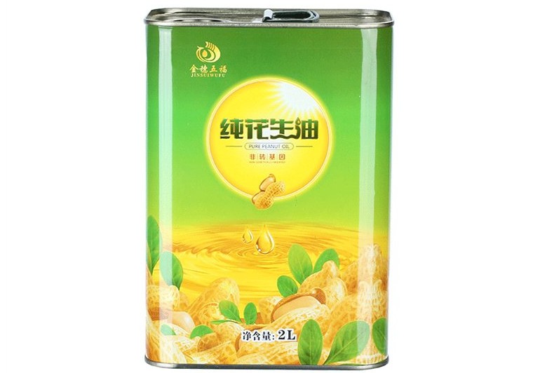 2L花生油鐵罐價(jià)格 花生油印花鐵桶定制